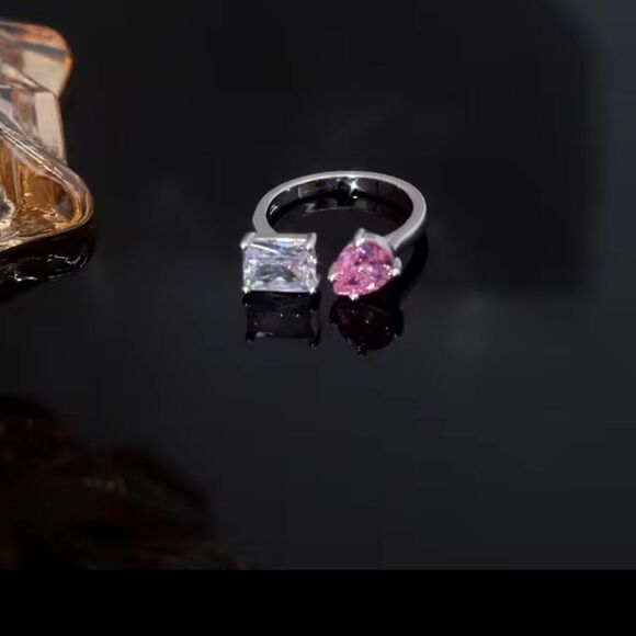 ✨ 🆕 ✨ Elegant PINK SAPPHIRE Multi Gemstone Ring✨ - Picture 3 of 11